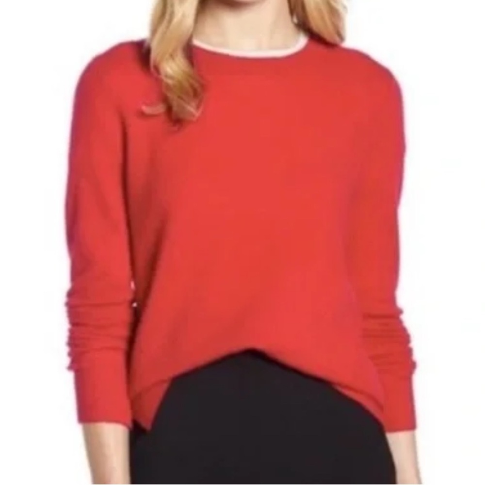 Halogen Cashmere Pullover Crewneck Sweater